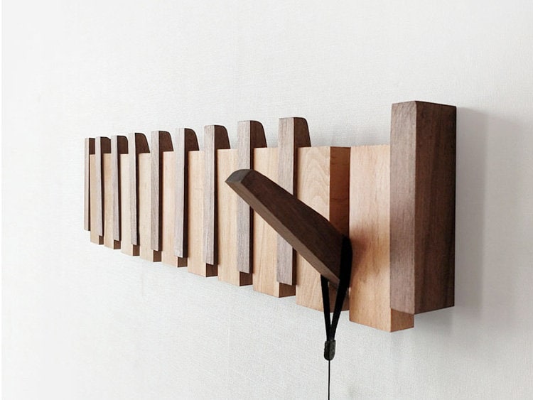 MelodyRack™ | Elegant Wooden Piano-Inspired Coat Rack