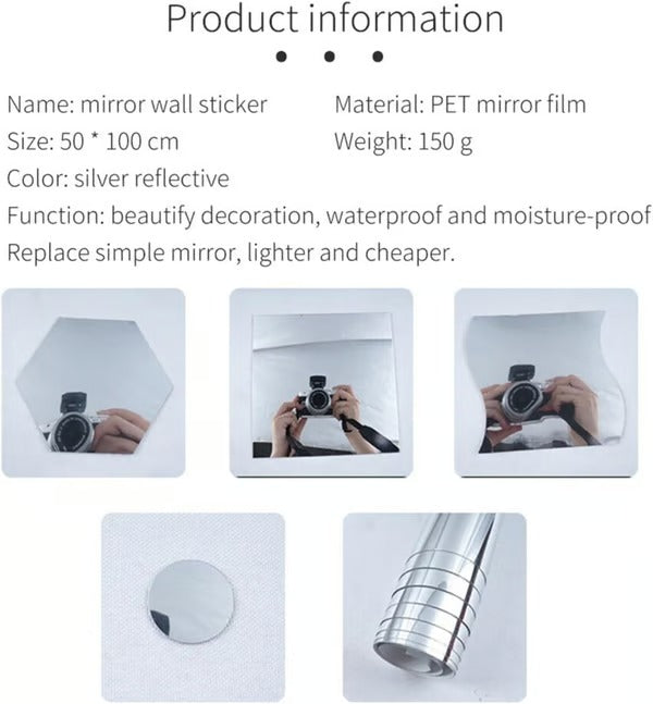 SafeReflect – Shatterproof Adhesive Mirror Sheets