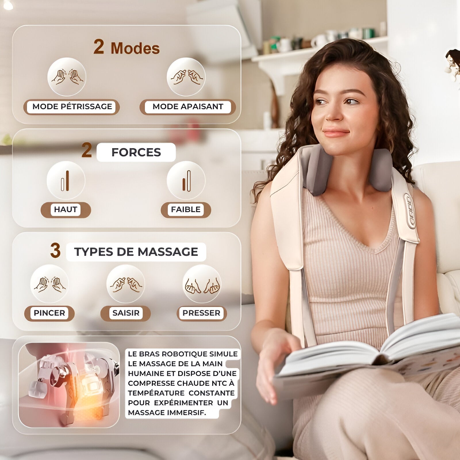 Massagy™ | Deep Tissue Neck & Shoulder Massager with Heat