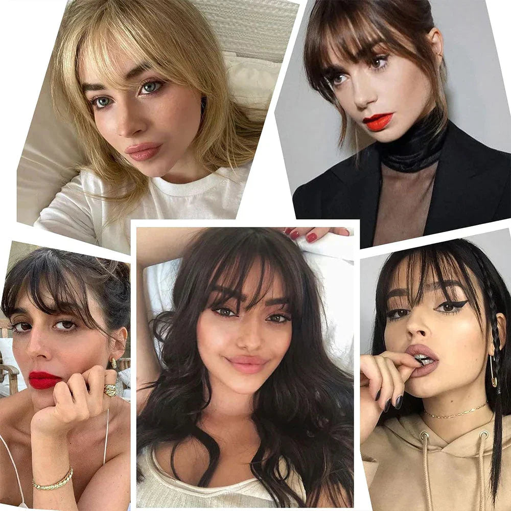 Eterna™ | Effortless Natural Look with Customizable Fit Clip-On Bangs