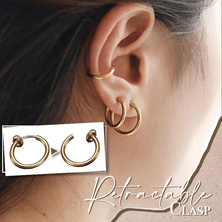 SnapShine™ | Retractable Hoop Earrings